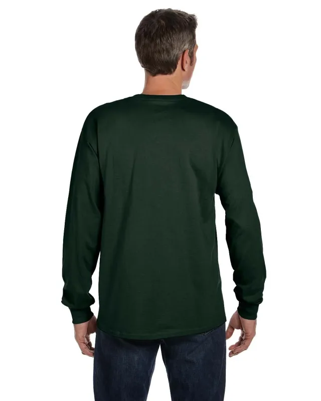 Hanes Men's Authentic-T Long-Sleeve Pocket T-Shirt — view 15