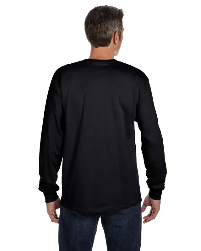 Hanes Men's Authentic-T Long-Sleeve Pocket T-Shirt — view 24