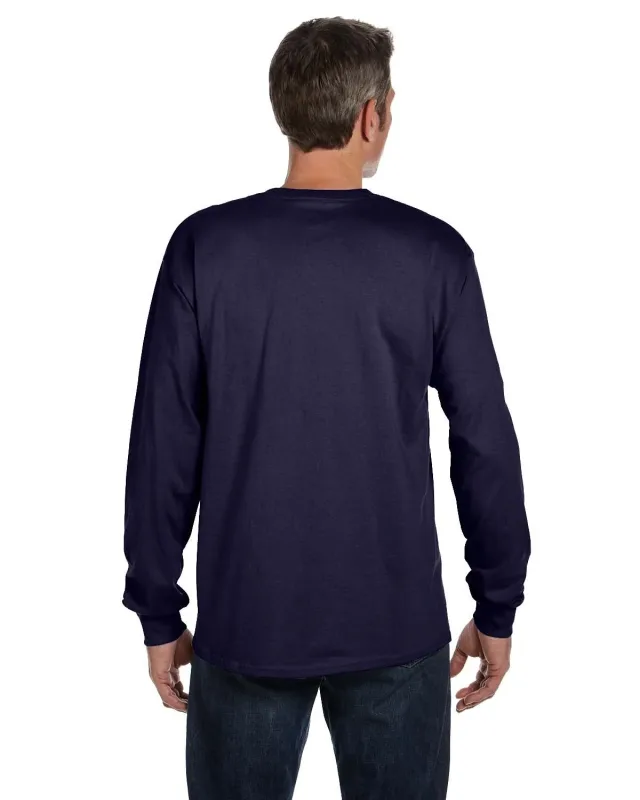 Hanes Men's Authentic-T Long-Sleeve Pocket T-Shirt — view 29