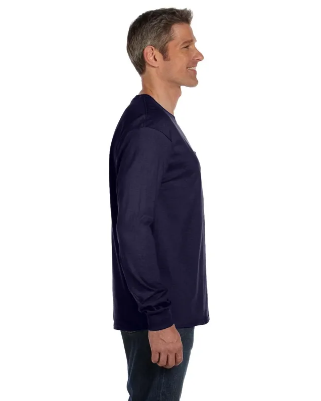 Hanes Men's Authentic-T Long-Sleeve Pocket T-Shirt — view 33