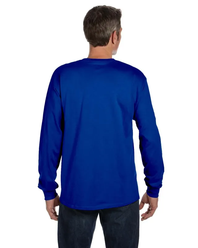 Hanes Men's Authentic-T Long-Sleeve Pocket T-Shirt — view 34