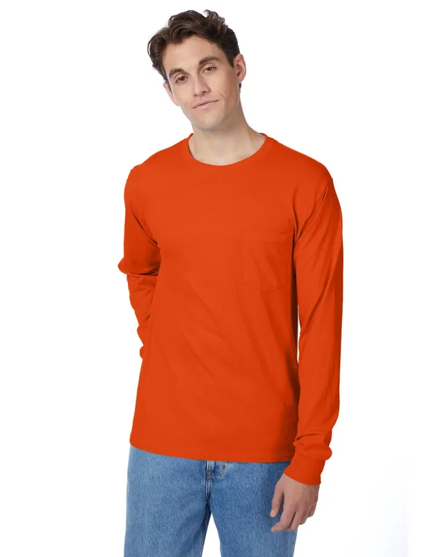Hanes Men's Authentic-T Long-Sleeve Pocket T-Shirt — view 41