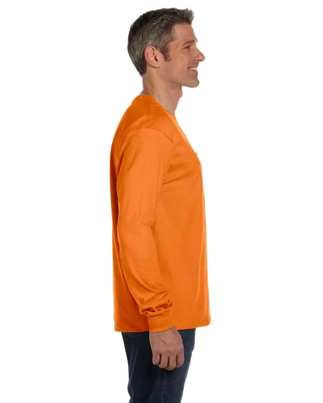 Hanes Men's Authentic-T Long-Sleeve Pocket T-Shirt — view 43