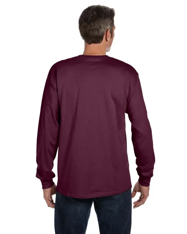 Hanes Men's Authentic-T Long-Sleeve Pocket T-Shirt — view 44