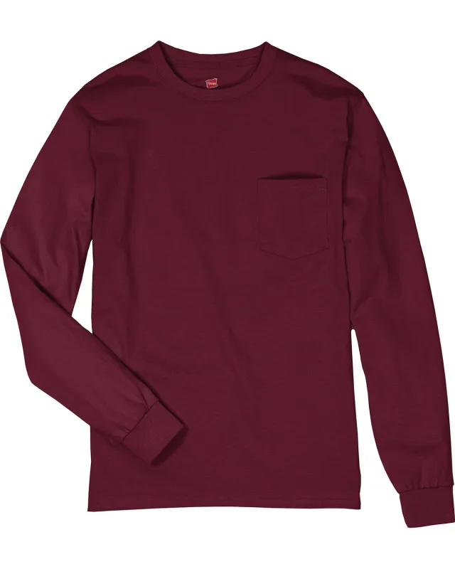 Hanes Men's Authentic-T Long-Sleeve Pocket T-Shirt — view 46