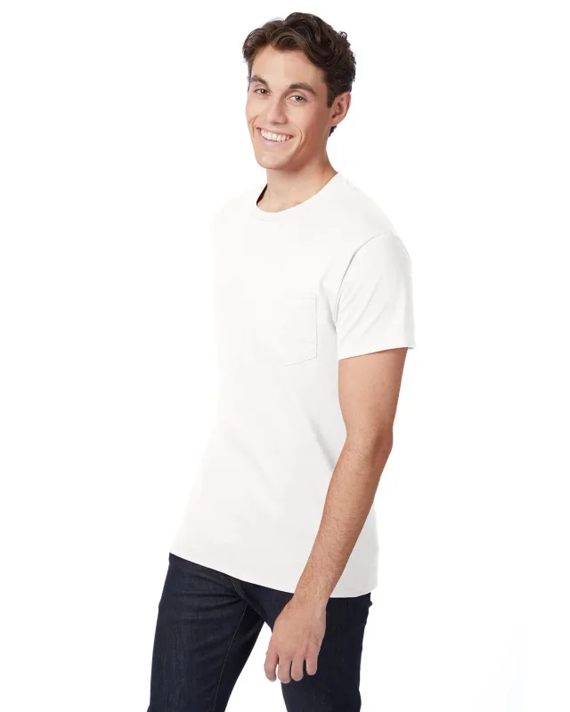 Hanes Men's Authentic-T Pocket T-Shirt — view 4