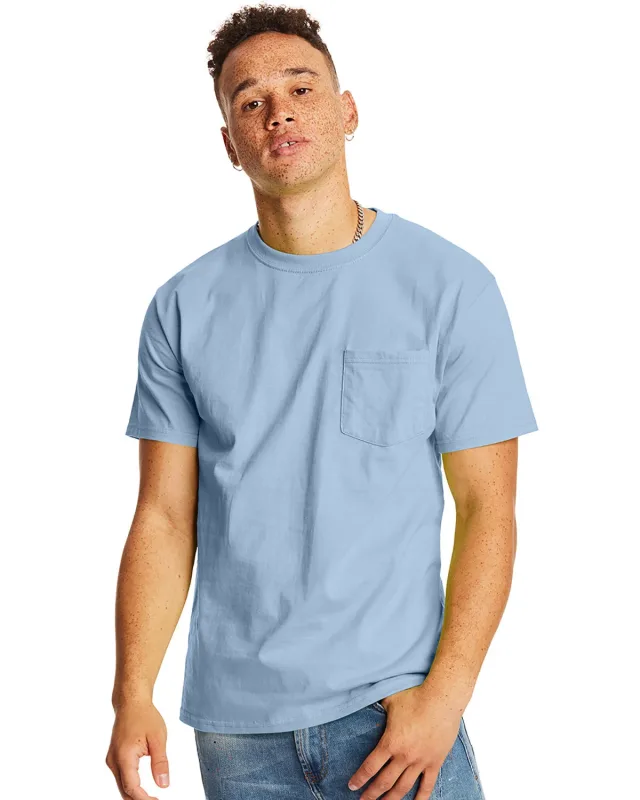 Hanes Men's Authentic-T Pocket T-Shirt — view 8
