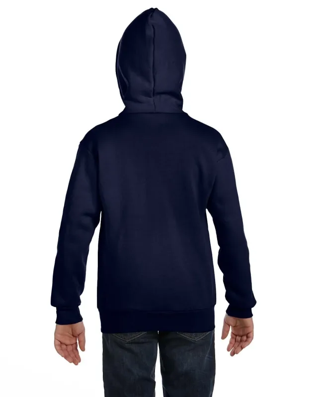 Hanes Youth EcoSmart® Full-Zip Hooded Sweatshirt — view 12