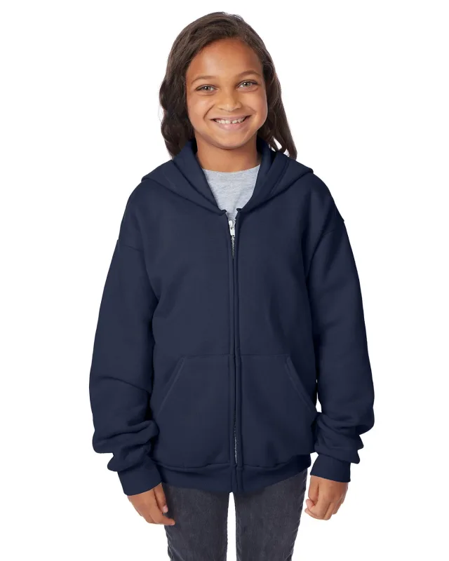 Hanes Youth EcoSmart® Full-Zip Hooded Sweatshirt — view 13