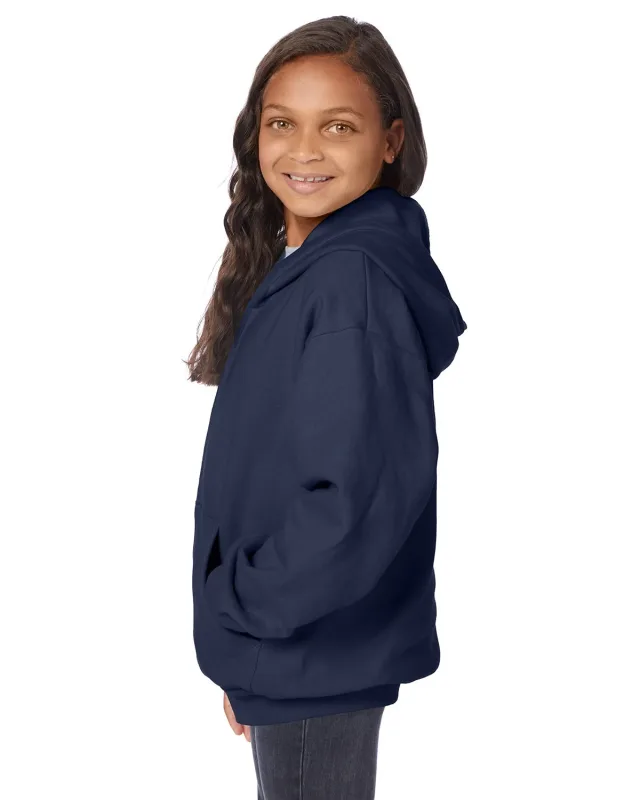 Hanes Youth EcoSmart® Full-Zip Hooded Sweatshirt — view 15