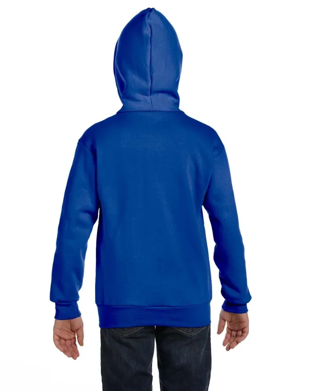 Hanes Youth EcoSmart® Full-Zip Hooded Sweatshirt — view 16