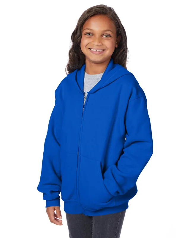 Hanes Youth EcoSmart® Full-Zip Hooded Sweatshirt — view 18