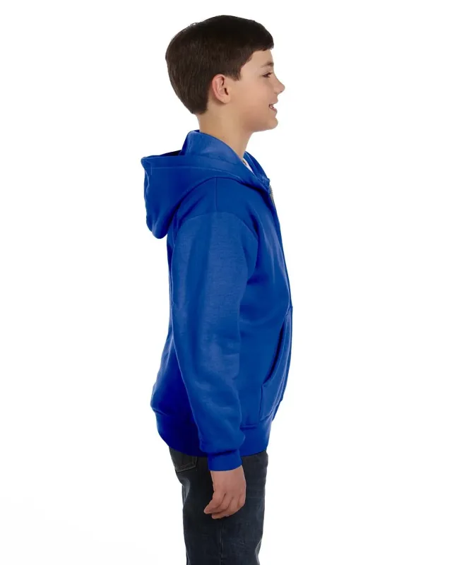 Hanes Youth EcoSmart® Full-Zip Hooded Sweatshirt — view 19