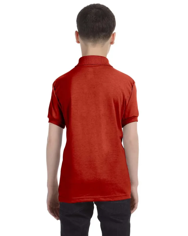 Hanes Youth EcoSmart® Jersey Knit Polo — view 13
