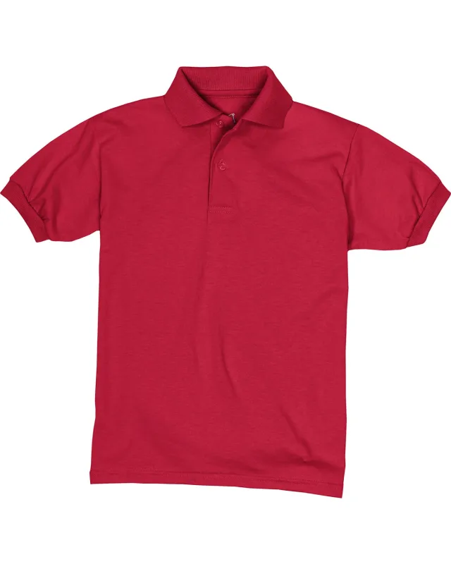 Hanes Youth EcoSmart® Jersey Knit Polo — view 15