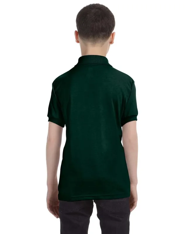 Hanes Youth EcoSmart® Jersey Knit Polo — view 19