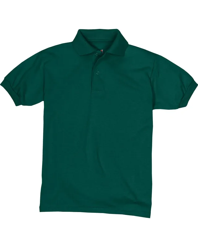 Hanes Youth EcoSmart® Jersey Knit Polo — view 21