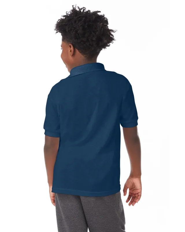 Hanes Youth EcoSmart® Jersey Knit Polo — view 31
