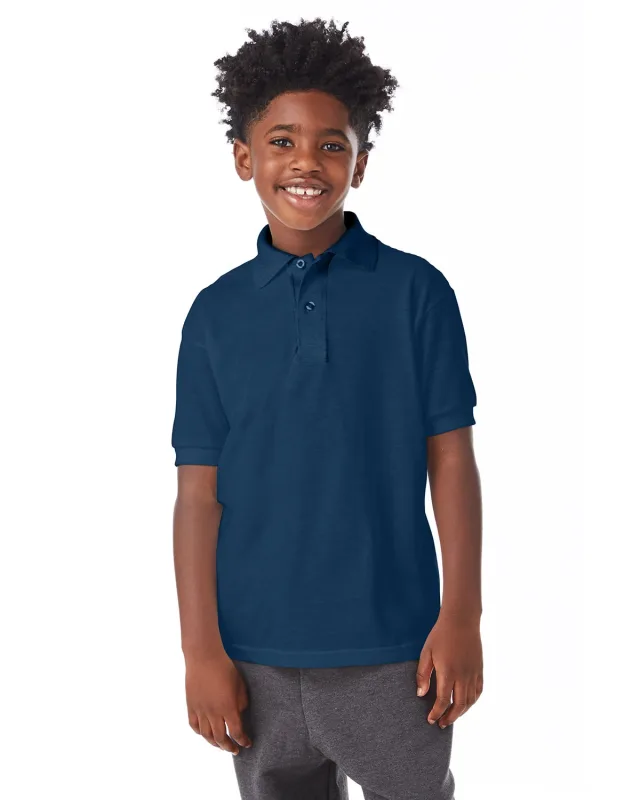Hanes Youth EcoSmart® Jersey Knit Polo — view 32