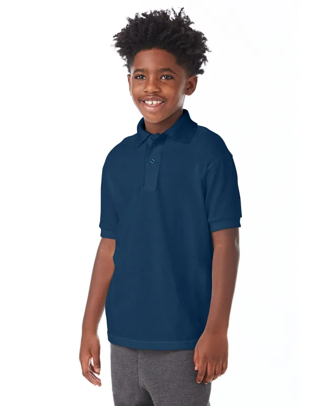 Hanes Youth EcoSmart® Jersey Knit Polo — view 33