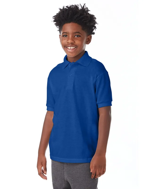 Hanes Youth EcoSmart® Jersey Knit Polo — view 39