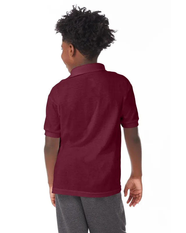Hanes Youth EcoSmart® Jersey Knit Polo — view 41