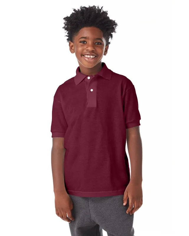 Hanes Youth EcoSmart® Jersey Knit Polo — view 42