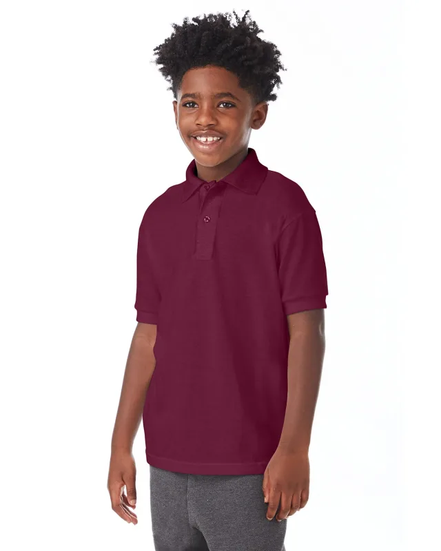 Hanes Youth EcoSmart® Jersey Knit Polo — view 43