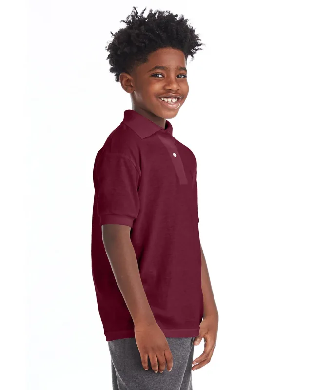 Hanes Youth EcoSmart® Jersey Knit Polo — view 44