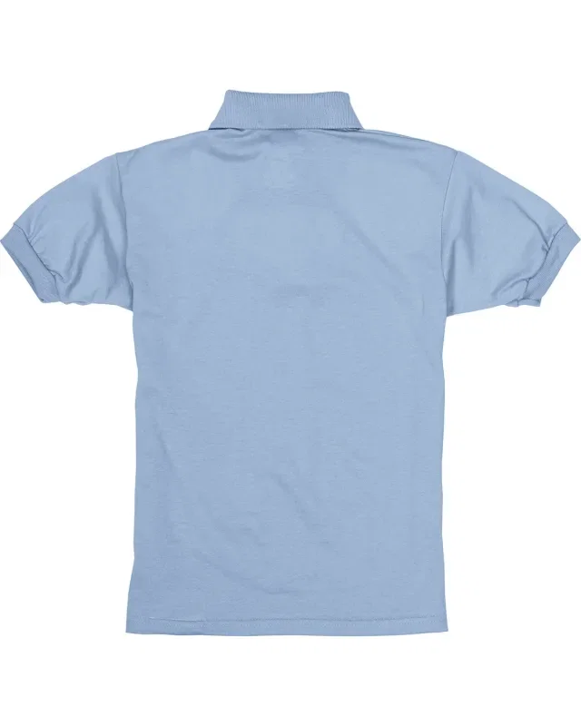 Hanes Youth EcoSmart® Jersey Knit Polo — view 8