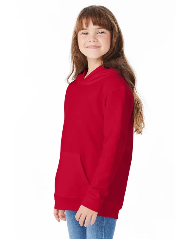 Hanes Youth EcoSmart® Pullover Hooded Sweatshirt — view 11