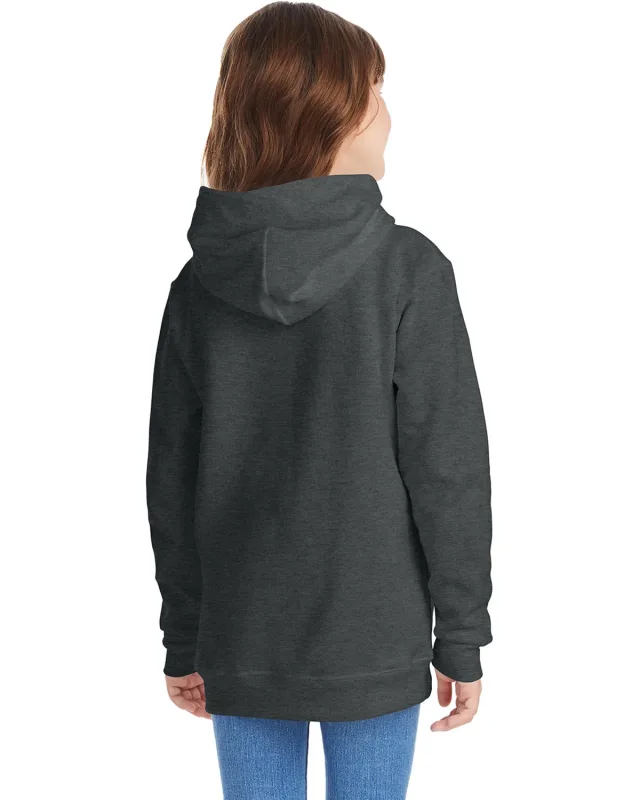 Hanes Youth EcoSmart® Pullover Hooded Sweatshirt — view 25