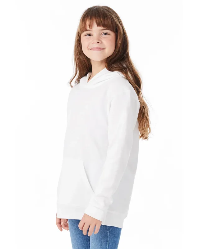Hanes Youth EcoSmart® Pullover Hooded Sweatshirt — view 3
