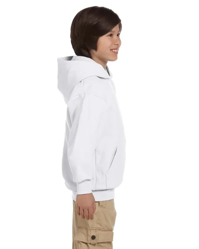 Hanes Youth EcoSmart® Pullover Hooded Sweatshirt — view 4