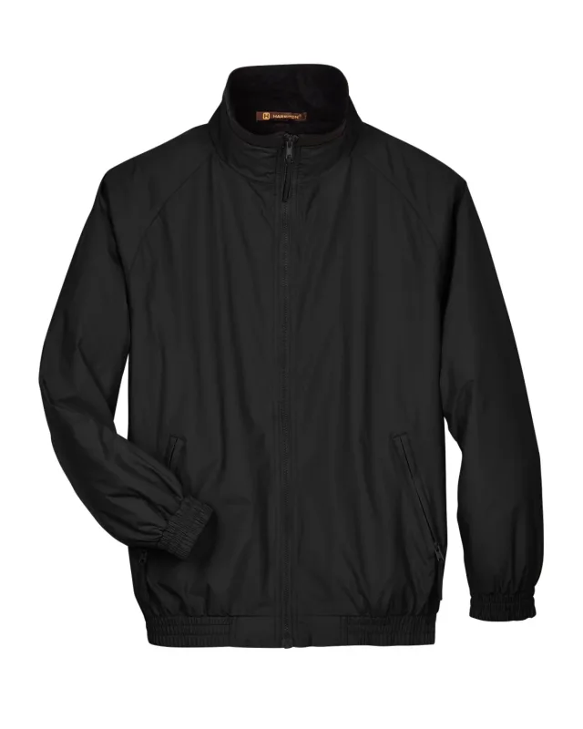 Harriton Adult Fleece-Lined Nylon Jacket — view 3