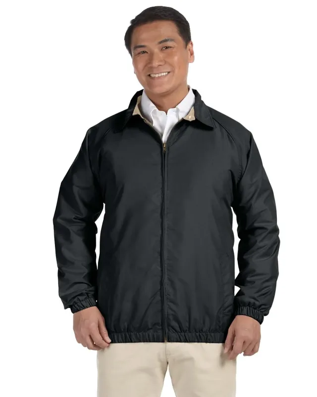 Harriton Adult Microfiber Club Jacket — view 2