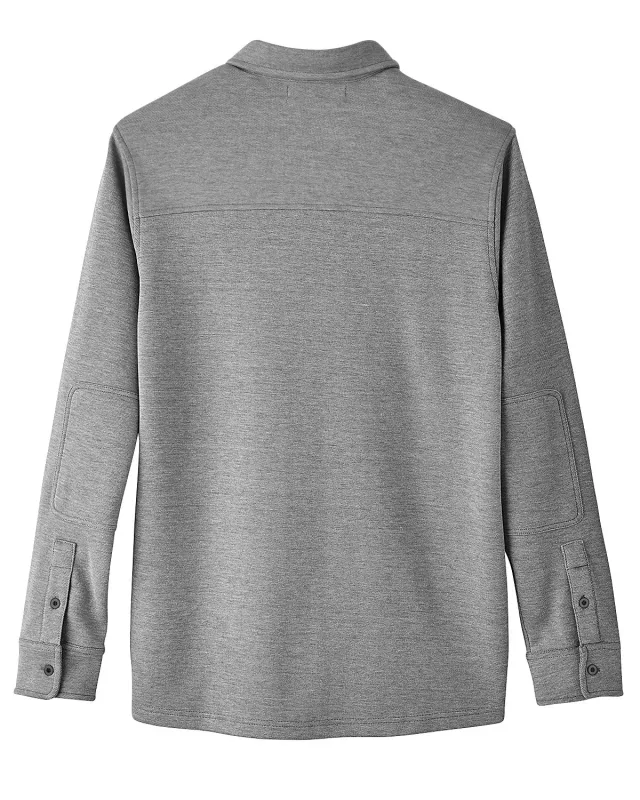 Harriton Adult StainBloc Pique Fleece Shirt-Jacket — view 2