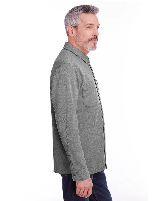 Harriton Adult StainBloc Pique Fleece Shirt-Jacket — view 6
