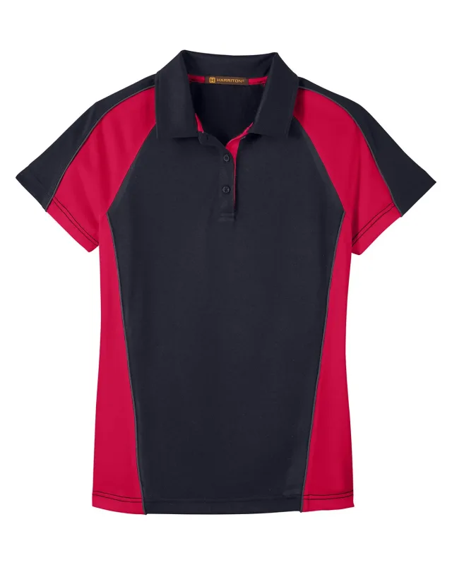 Harriton Ladies' Advantage Snag Protection Plus IL Colorblock Polo — view 13