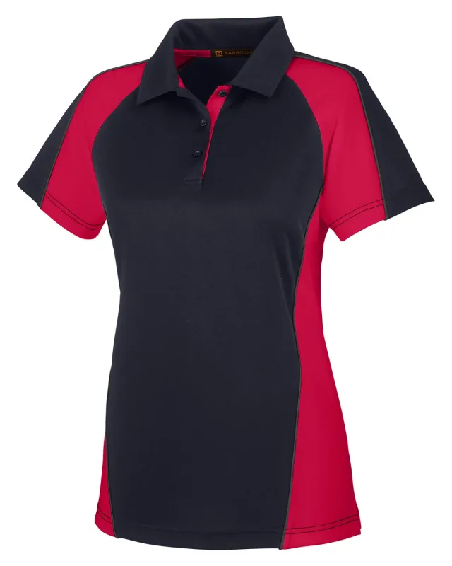 Harriton Ladies' Advantage Snag Protection Plus IL Colorblock Polo — view 16