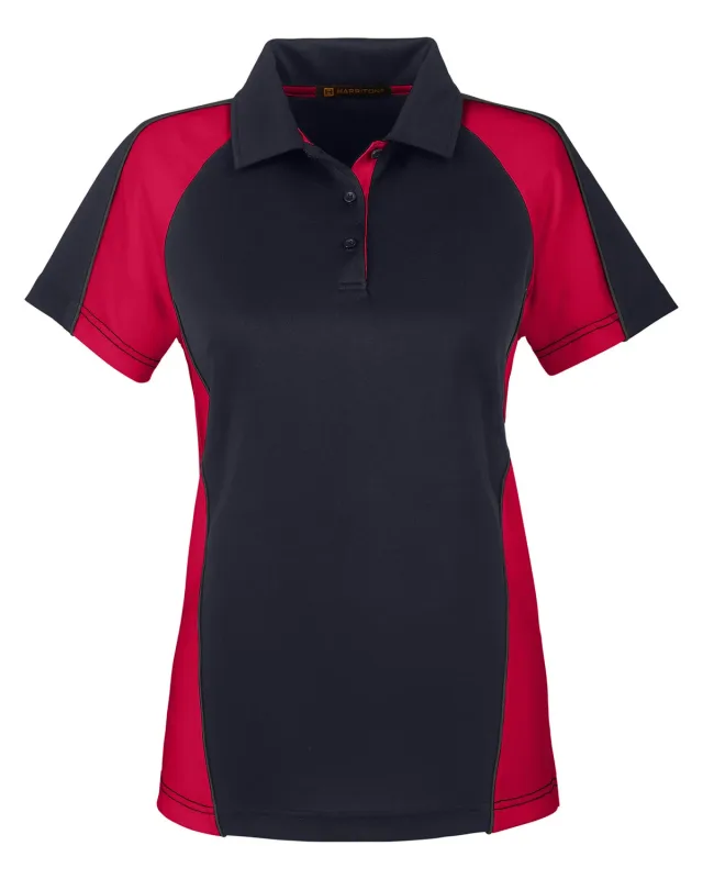 Harriton Ladies' Advantage Snag Protection Plus IL Colorblock Polo — view 18