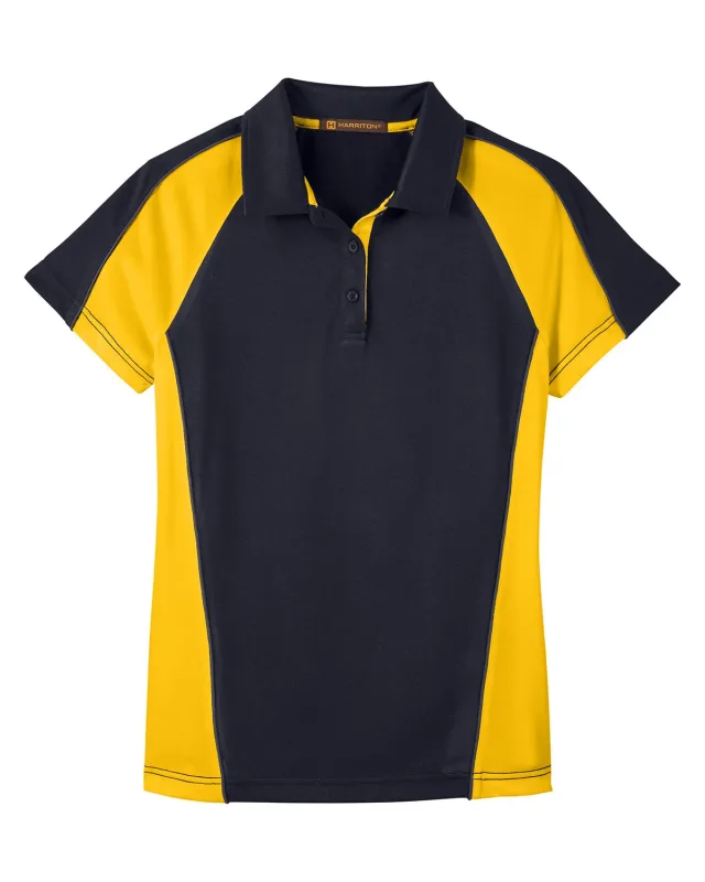Harriton Ladies' Advantage Snag Protection Plus IL Colorblock Polo — view 23