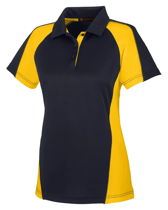 Harriton Ladies' Advantage Snag Protection Plus IL Colorblock Polo — view 26