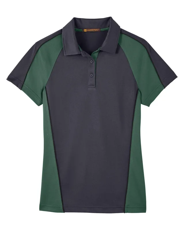 Harriton Ladies' Advantage Snag Protection Plus IL Colorblock Polo — view 33