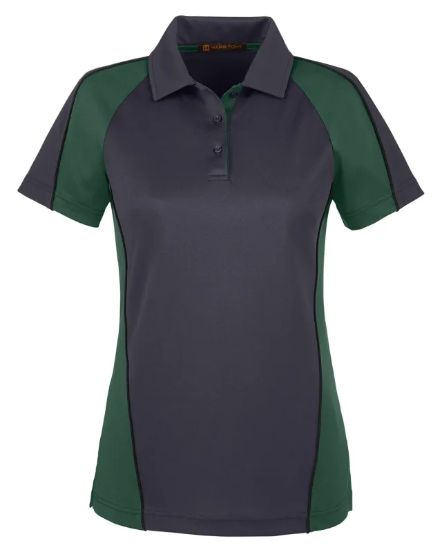 Harriton Ladies' Advantage Snag Protection Plus IL Colorblock Polo — view 38