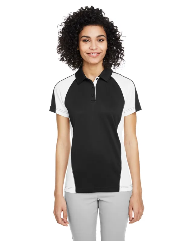 Harriton Ladies' Advantage Snag Protection Plus IL Colorblock Polo — view 4