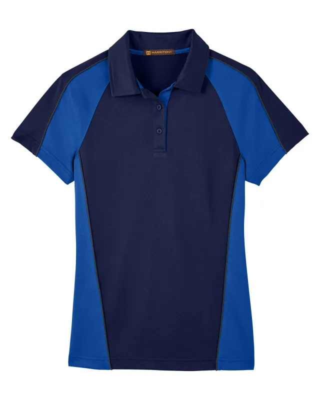 Harriton Ladies' Advantage Snag Protection Plus IL Colorblock Polo — view 43