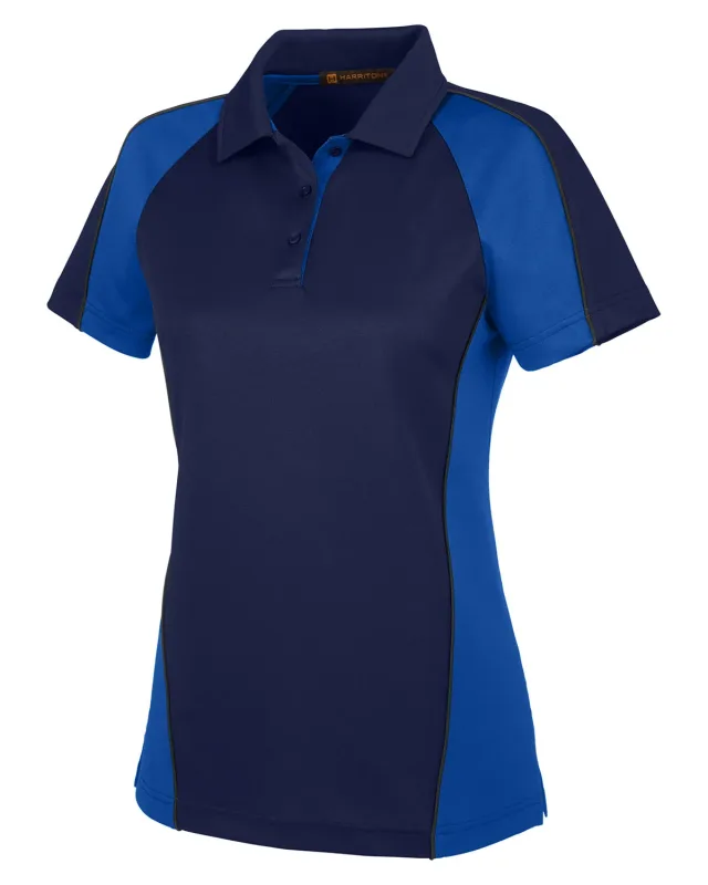 Harriton Ladies' Advantage Snag Protection Plus IL Colorblock Polo — view 46