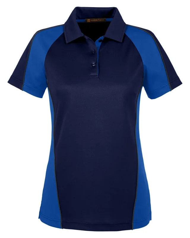 Harriton Ladies' Advantage Snag Protection Plus IL Colorblock Polo — view 48