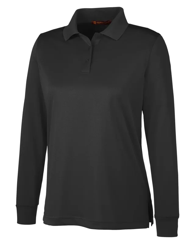 Harriton Ladies' Advantage Snag Protection Plus IL Long Sleeve Polo — view 16